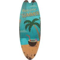 Tabla de surf colgante de madera para playa, decoración de pared de Bar Tropical temática de verano, bienvenido al Paraíso, letrero de puerta para habitación del hogar - details 12