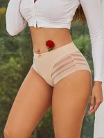 3 bragas de malla de colores sólidos, cómodas y transpirables, favorecedoras y elásticas, bragas sexys para mujer - details 6
