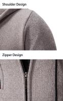 Chaqueta de suéter para hombre con forro de punto, cárdigan con capucha de otoño e invierno, chaqueta de suéter informal, ropa para hombre - details 29