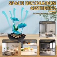 Fuente de mesa para meditación, Mini cascada de flores, decoraciones, sonido, relajación, adorno de loto - details 4