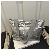 Moda señoras Tote bolsos de gran capacidad de algodón acolchado bolsa de compras rombo bolso portátil acolchado sólido para viajes de ocio - details 16