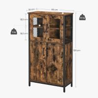 Estante Ajustable para Baño Estilo Industrial Rústico y Negro Ideal para Salón y Cocina - details 2