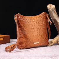 2025 nuevo mensajero portátil para mujer, bolso retro para mujer, bolso de mensajero Brahman de cocodrilo multicolor - details 6