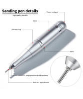 Taladro Eléctrico de Uñas de Alta Velocidad 45000RPM Herramienta de Manicura Profesional con Cubierta Completa Advertencia de Seguridad para Bebés y Niños Equipo de Manicura de Belleza - details 4