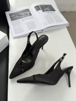 Temperamento francés bolsa cabeza sandalias nueva trasera stiletto vacío tacones altos socialite cabeza puntiaguda boca poco profunda zapatos individuales - details 28