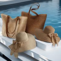 Bolso de Playa de Paja a la Moda Bolso de Viaje con Cierre de Cremallera - details 0