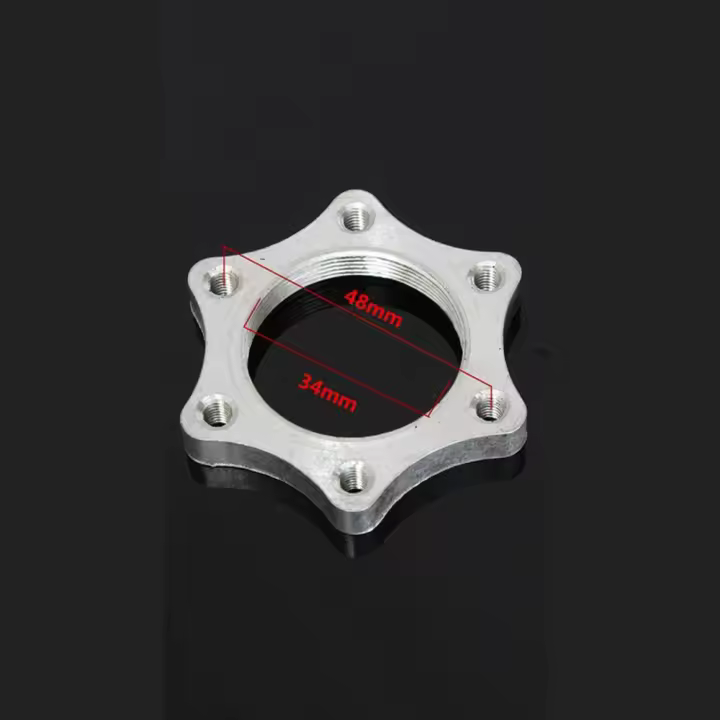 Bujes roscados para asiento de tracción, rueda libre de disco para bicicleta, adaptador de brida de 6 pernos, frenos de disco roscados, Rotor de freno de disco modificado - 1