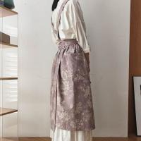 Delantal de cocina elegante portátil exquisito con bolsillos delantal de limpieza Retro con espalda cruzada delantal repelente al agua para mujer - details 12