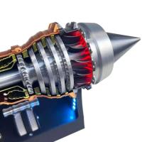 Motor de avión turboventilador TR-900, juguete artesanal, kit de modelo de función de motor LED, regalo de vacaciones para adolescentes o adultos - details 3