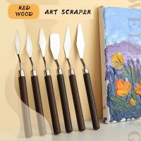 Paleta de Pintura al Óleo Set de 7 Herramientas de Artista Cuchillos de Paleta de Plástico con Mango de Madera Cuchillo de Acero Inoxidable Elástico Ideal para Pintar con Aceite Herramientas de Arte para Niños - details 16