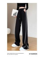 Pantalones de Pierna Ancha y Cintura Alta a Rayas de Verano Prenda Casual para Mujeres - details 6