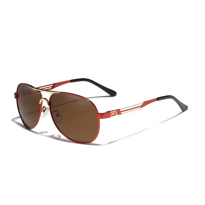 KINGSEVEN-gafas de sol polarizadas de piloto de acero inoxidable para hombre y mujer, gafas de sol masculinas con montura a la moda para conducir - 1