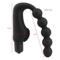 Vibrador Prostalítico de Silicona 10 Velocidades Plug Anal para Adultos 5 Abalorios - details 4