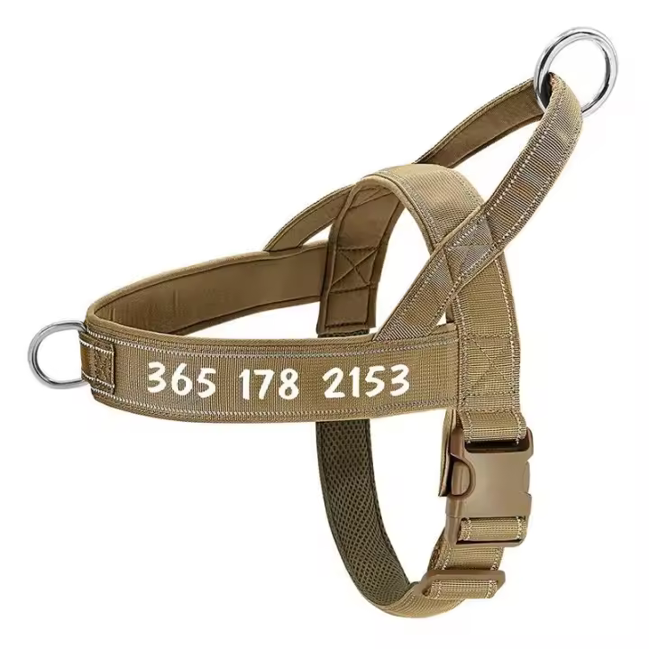 Arnés de nailon personalizado para perros, chaleco reflectante sin lágrimas para perros medianos y grandes, suministros de entrenamiento para pastor alemán - 1