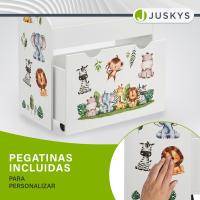 Estantería de Madera Blanca para Libros y Juguetes Infantil con 3 Estantes y Juguetero - details 5