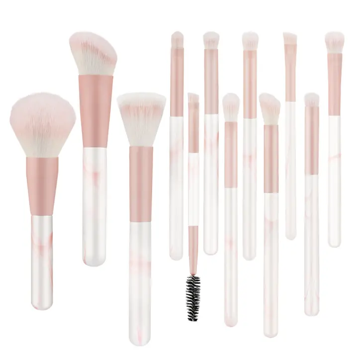 Set de 12 Pinceles de Maquillaje Naturales Herramienta de Belleza Profesional para Mujeres - 1