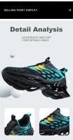 Zapatillas de ocio versátiles para hombre, zapatos deportivos ligeros y cómodos para caminar, zapatos para correr con hoja de grafiti a la moda, calzado masculino - details 24