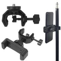 Soporte giratorio para teléfono de 360 ​​grados, micrófono universal de 6,5-10 cm para teléfonos inteligentes, soporte para actuaciones de música en vivo - details 1