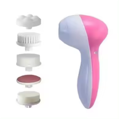 Limpiador Facial 5 en 1, masajeador Facial, limpieza profunda de poros, instrumento de belleza giratorio eléctrico portátil - 1