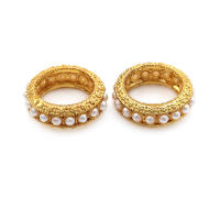 Color dorado mate, latón y perlas de imitación de plástico, espaciador de rueda, cuentas para pulsera, accesorios para hacer joyas Diy - details 2