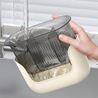 Escurridor de cubiertos de 3 rejillas antideslizante con orificio de drenaje, organizador de palillos, tenedor, cuchara, Color sólido, estante de secado de utensilios duradero para el hogar - details 4