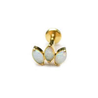 Piercing de titanio de grado implante F136, hilo interno Helix, lengua, Tragus, corona, Ópalo, GEMA, Labret, oreja, Perno, joyería corporal Pi, 16G, 1 unidad - details 4