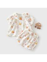 Traje de niñas bebé verano traje de gasa fina princesa bud pantalones traje ropa de bebé niña tesoro verano - details 1