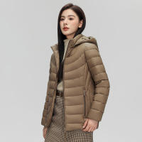Chaqueta de plumón ultraligera para mujer, Abrigo con capucha, sombrero desmontable, 7xl talla grande, Invierno - details 6