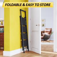 Escalera Plegable de 3 Peldaños Capacidad de 400 kg Pedales Antideslizantes Ancho de 90cm - details 11