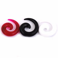 Pendientes de Caracol Punk de 8mm para hombre y mujer, Piercing de hélice acrílica, estilo europeo, 2 colores, joyería de moda popular, 1 par, 11,11 - details 1