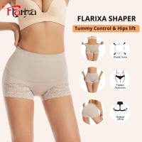 Flarixa Bragas De Boyshort Para Mujer Cintura Alta Control De Abdomen Con Encaje Levantador De Glúteos Underwear Plano Y Moldeador - details 3