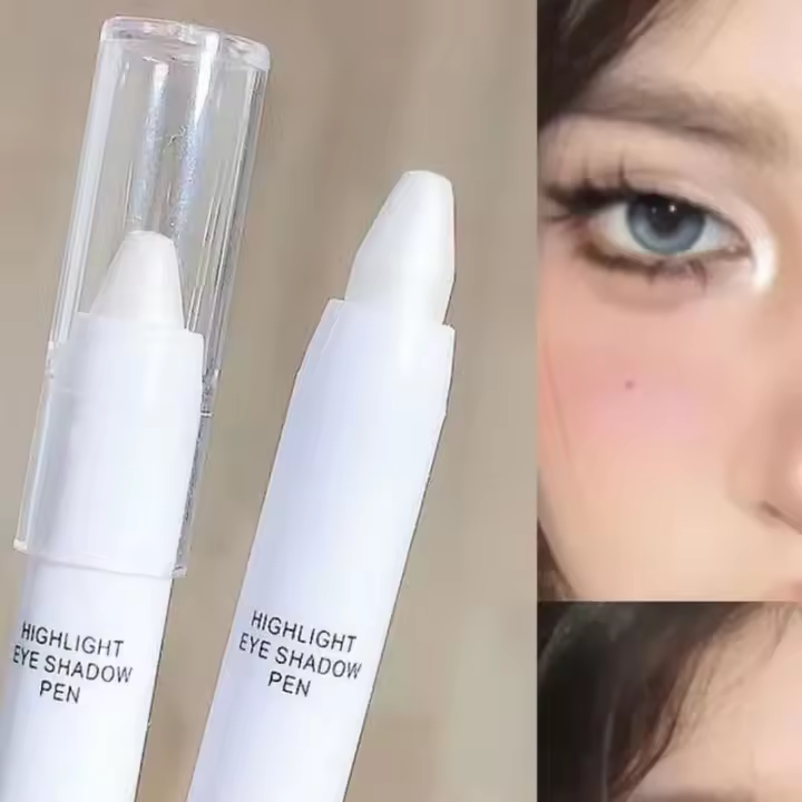 Lápiz de sombra de ojos con purpurina, resistente al agua y al sudor, buena textura, duradero, resaltador mate estroboscópico, 1 ud. - 1