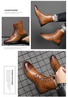 Botas de cuero de felpa para hombre, botines impermeables, estilo italiano, Chelsea, alta calidad - details 4