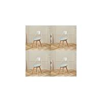 Sillas de Comedor de Diseño Nórdico Paquete de 4 con Patas de Madera Maciza de Haya - details 13