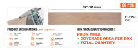 SucceBuy Baldosas de vinilo autoadhesivas para suelo, paquete de 36, 36 x 6 pulgadas, 2,5 mm de grosor, pelar y pegar, grano de madera natural, suelo de bricolaje para cocina, comedor, dormitorio, baño, fácil instalación - details 6