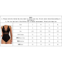 Bañador negro de una pieza para mujer, traje de baño de realce con Control de barriga, Tankini de una pieza - details 0