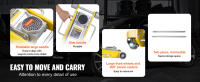 SucceBuy Gato de piso de perfil bajo de 3 toneladas, capacidad de 6600 lb, rango de elevación de 3,7"-18,3" (amarillo) - details 4