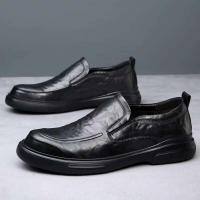 Nuevos zapatos informales de negocios de otoño, zapatos individuales de suela gruesa de cuero genuino de alta gama para hombres - details 1