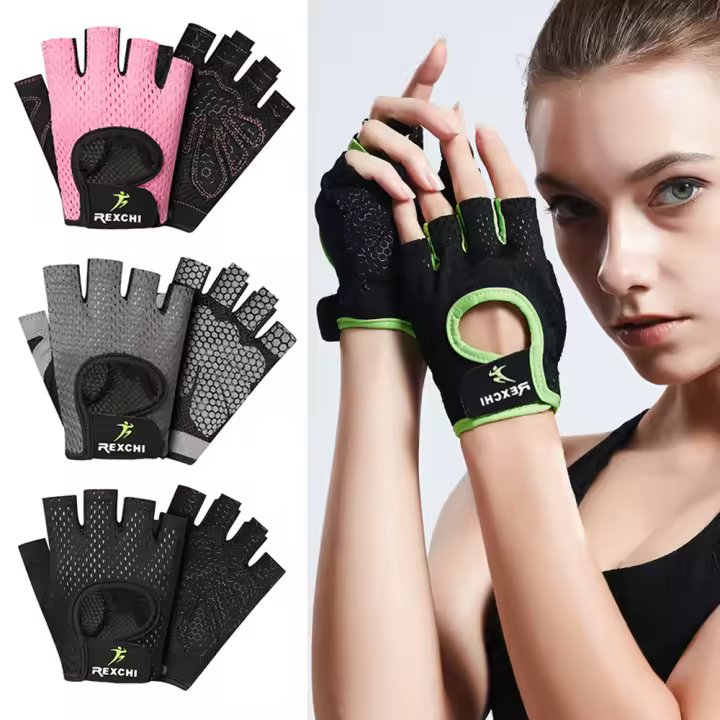 1 par de guantes de gimnasio fitness levantamiento de pesas guantes cuerpo entrenamiento deportes ejercicio ciclismo deporte entrenamiento guante para hombres mujeres - 1