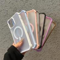 Funda de Teléfono a Prueba de Golpes con Protector Magnético de Color para iPhone - details 0