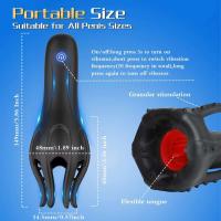 Leten masturbador para lamer la lengua masculina, mamada, orgasmo, masturbación, glande de 10 velocidades, masajeador vibratorio, entrenamiento de resistencia, Juguetes sexuales - details 10