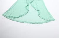 BUNO-vestidos de fiesta de malla irregulares, novedad de 2024, vestido ceñido con tirantes finos, vestido largo fruncido a la moda para mujer - details 55