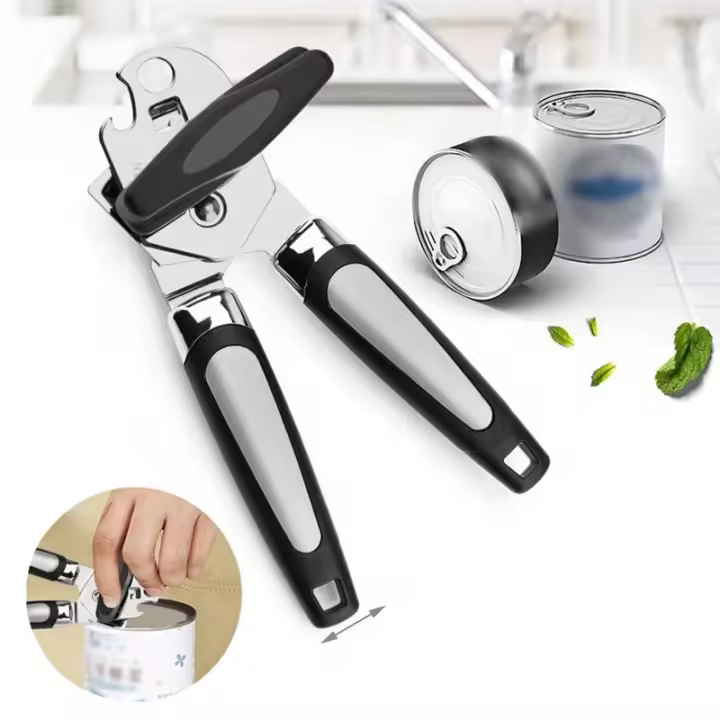 Abrebotellas de Acero Inoxidable Profesional Multifuncional Herramienta de Cocina para Abertura de Botellas y Tarros Abrebotellas de Corte Lateral - 1