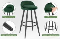 Taburete de Terciopelo Silla de Barra de Cocina con Resalto Mueble de Barra de Alta Comodidad - details 12
