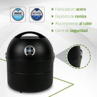 Barbacoa Portátil de Carbón Rodantes, Bandejas Laterales, Sistema de Ventilación y Depósito de Ceniza Parrilla de Acero de 57x42cm Tamaño 116,5x13,1x56cm - details 52