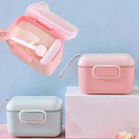 Caja de almacenamiento de alimentos para bebés, contenedor de aperitivos, leche en polvo, cereales esenciales, al aire libre, nuevo - details 1