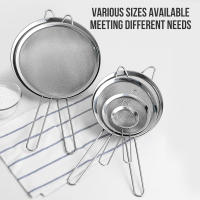 Colador de Harina Walfos de Acero Inoxidable Herramienta de Cocina Ultrafina de 30 Malla para Hornear y Colar en Casa - details 4