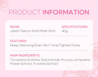 Máscara de Sakura QUIYUM Limpiador Profundo para Control de Aceite Reductor de Pimientas Negras - details 2