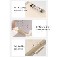 Carpeta multifuncional A4, organizador de archivos, tablero de documentos integrado de gran capacidad, almohadilla de escritura coreana Simple, papelería de oficina - details 8