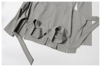 Vestido deportivo antideslizante falso de dos piezas, Vestido corto de tenis con tirantes divididos y espalda en U, ropa deportiva ajustada y cómoda para Yoga y manga larga - details 23